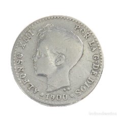 Monedas de España: 50 CÉNTIMOS DE PLATA DE 1900. S•M-V. ALFONSO XIII.