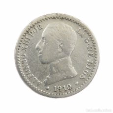 Monedas de España: 50 CÉNTIMOS 1910 P•C-V. ALFONSO XIII.. Lote 350493794