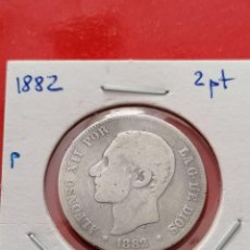 Monedas de España: PLATA, , MONEDA ESPAÑA, 2 PESETAS, 1882, BC-, ESTRELLAS SIN NÚMEROS. Lote 350744859