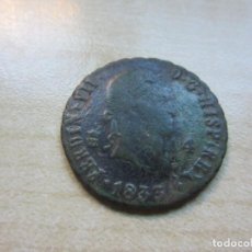 Monedas de España: 4 MARAVEDÍS DE FERNANDO VII CECA SEGOVIA FECHADO EN 1833. Lote 351204104