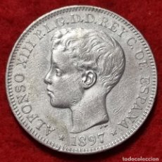 Monedas de España: MONEDA PLATA ALFONSO XIII 1 PESO MANILA FILIPINAS 1897 EBC- ORIGINAL M1315. Lote 351296384