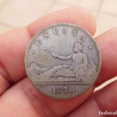 Monedas de España: ESPAÑA. 2 PESETAS DE PLATA DE 1870. Lote 351995759