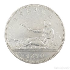Monedas de España: 5 PESETAS 1870 *18*70. S•N-M. GOBIERNO PROVISIONAL.. Lote 352103504