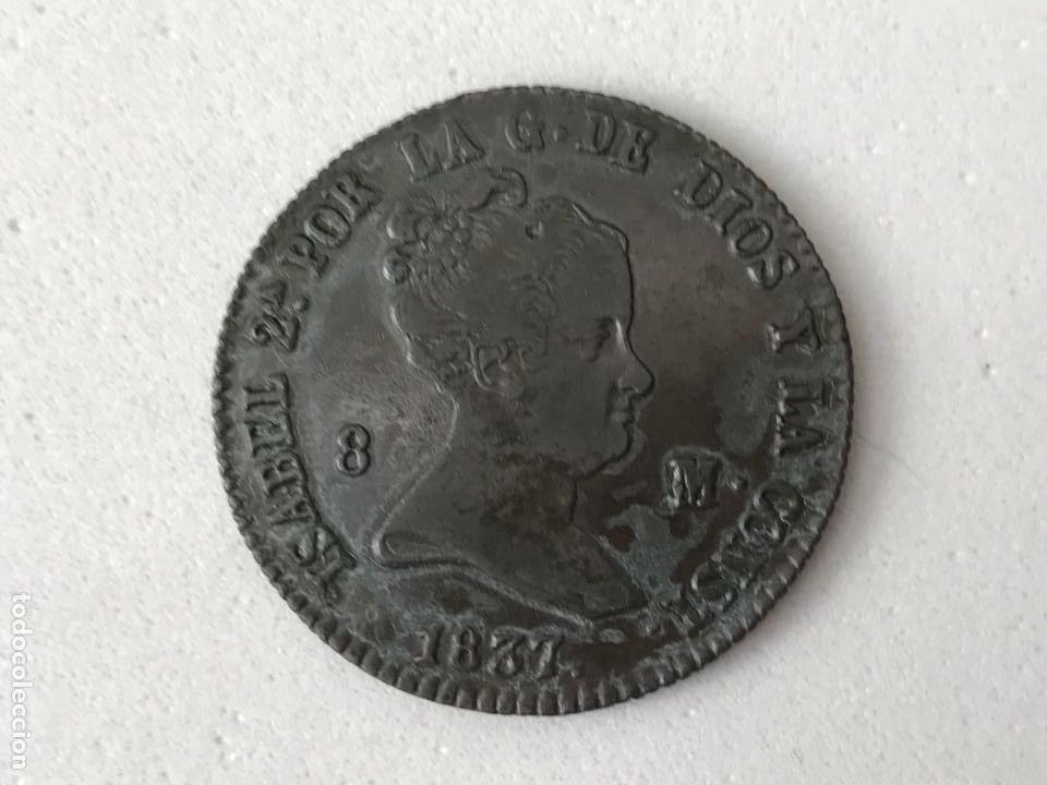 Monedas de Espa&ntilde;a: Isabel II 8 Maravedis Segovia 1837. - Foto 8