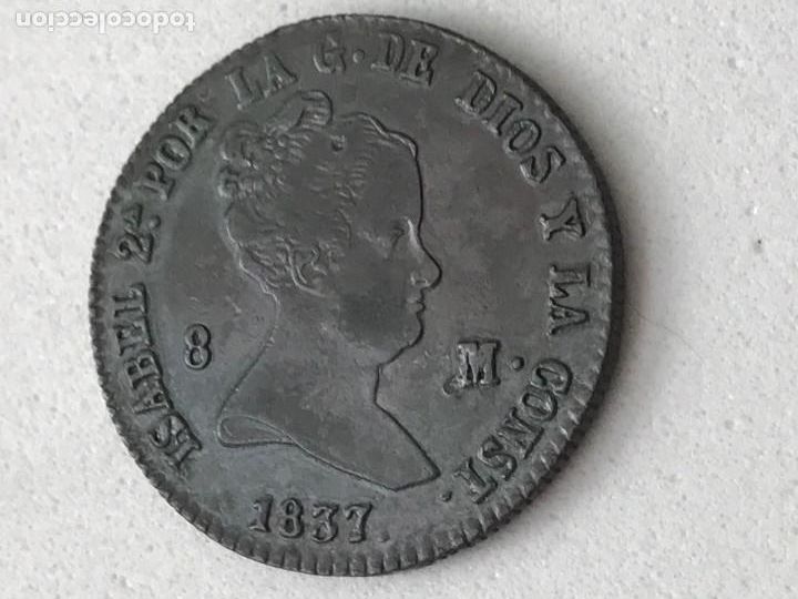 Monedas de Espa&ntilde;a: Isabel II 8 Maravedis Segovia 1837. - Foto 1