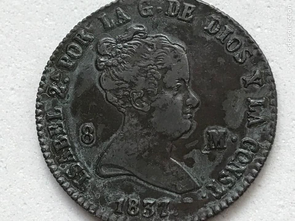 Monedas de Espa&ntilde;a: Isabel II 8 Maravedis Segovia 1837. - Foto 17