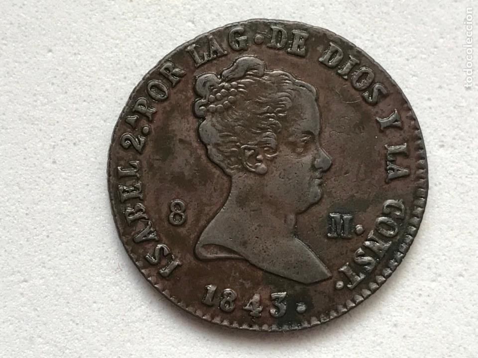 Monedas de Espa&ntilde;a: 8 maravedis Isabel II. 1843 Segovia. - Foto 5
