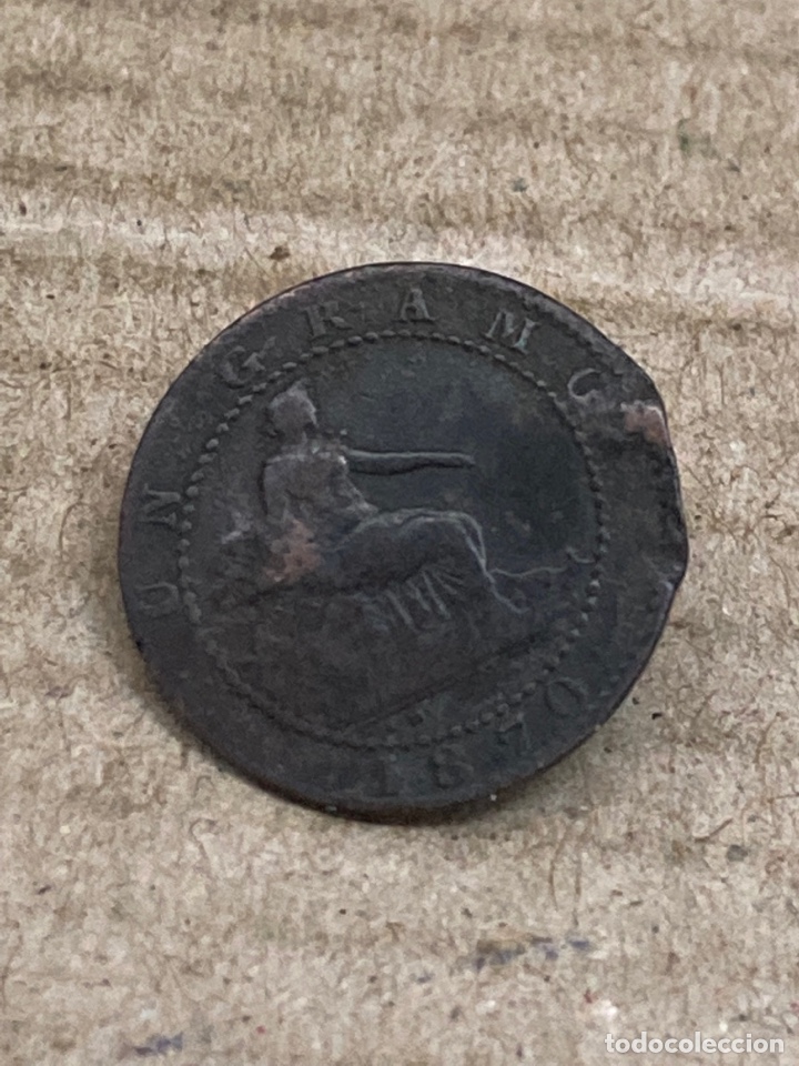 Monedas de Espa&ntilde;a: Moneda un c&eacute;ntimo 1870 - Foto 2