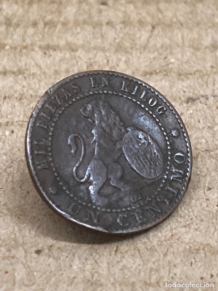 Monedas de Espa&ntilde;a: Moneda de un c&eacute;ntimo 1870 - Foto 2