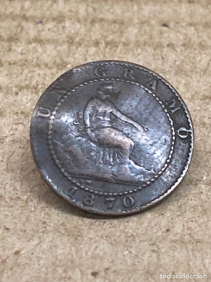 Monedas de Espa&ntilde;a: Moneda de un c&eacute;ntimo 1870 - Foto 1