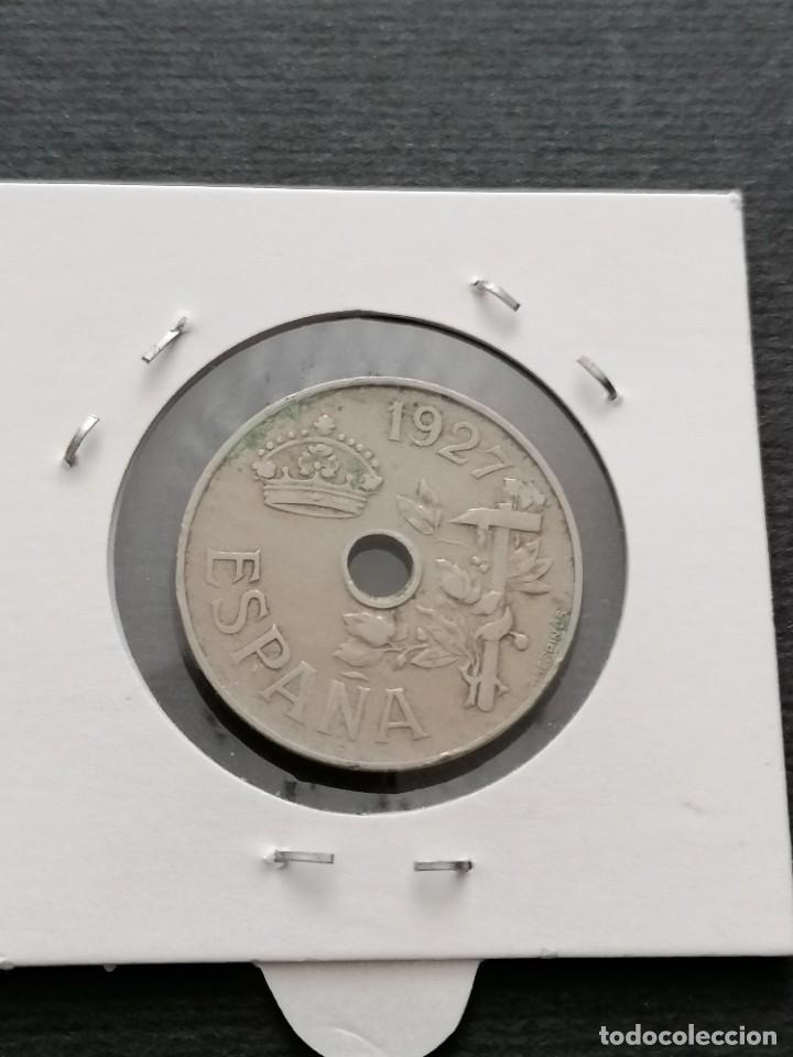 Monedas de Espa&ntilde;a: Moneda 25 centimos, 1927, Alfonso XII, MBC- - Foto 2