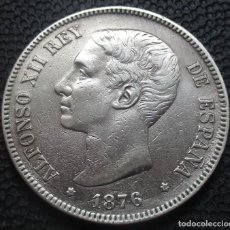 Monedas de España: 5 PESETAS 1876 *--*-*76* DEM - ALFONSO XII (3 FOTOS) -PLATA- REF.221. Lote 353242409