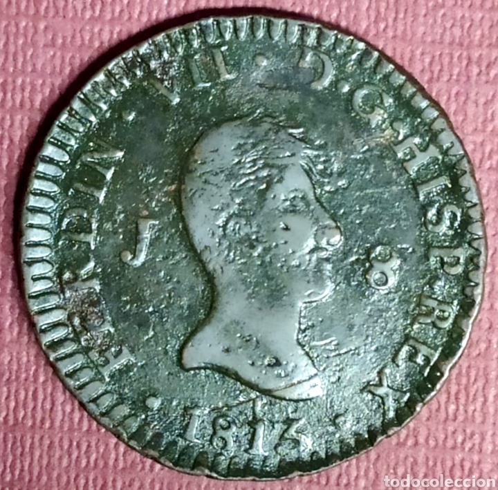 Monedas de Espa&ntilde;a: FERNANDO VII. 8 MARAV. -1813-JUBIA. - Foto 1