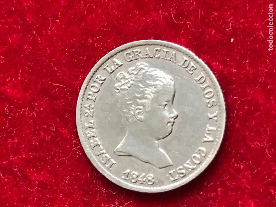 Monedas de Espa&ntilde;a: 1 Real Isabel II 1848. Madrid. - Foto 3
