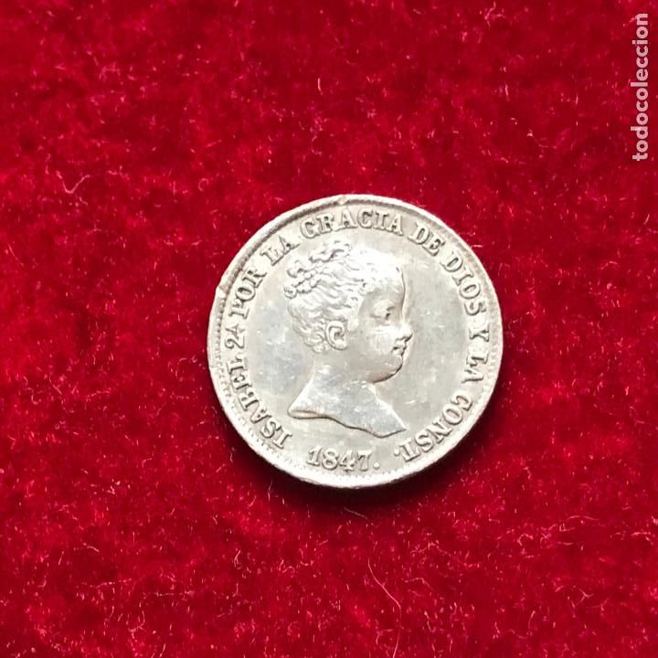 Monedas de Espa&ntilde;a: 1 Real 1847 Isabel II. Madrid. - Foto 3