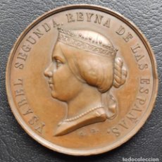Monedas de España: MEDALLA ISABEL II - EXPOSICIÓN AGRICULTURA 1857 MADRID.. Lote 353989418