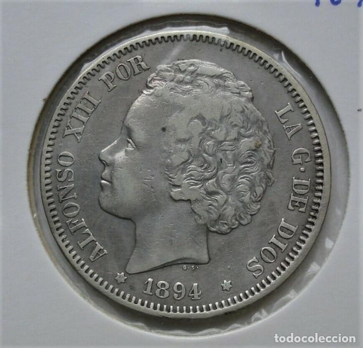 Monedas de Espa&ntilde;a: SPAIN 2 PESETAS 1894. RARA. ESPAGNE. - Foto 1