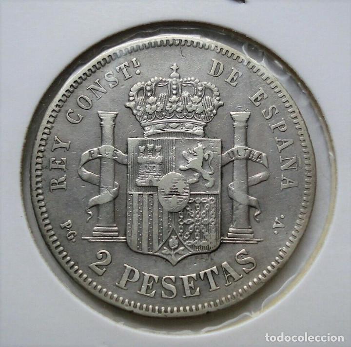 Monedas de Espa&ntilde;a: SPAIN 2 PESETAS 1894. RARA. ESPAGNE. - Foto 2