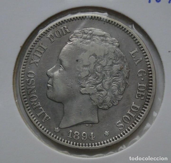 Monedas de Espa&ntilde;a: SPAIN 2 PESETAS 1894. RARA. ESPAGNE. - Foto 4