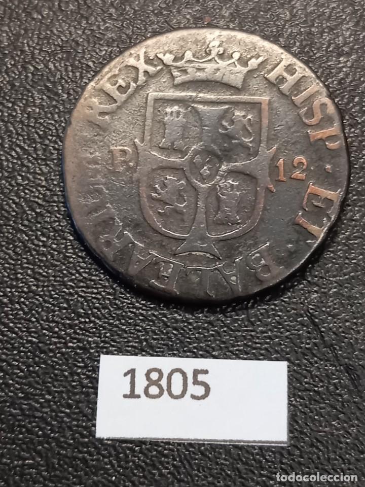 Monedas de Espa&ntilde;a: Espa&ntilde;a 12 dineros de 1812 Mallorca - Foto 2