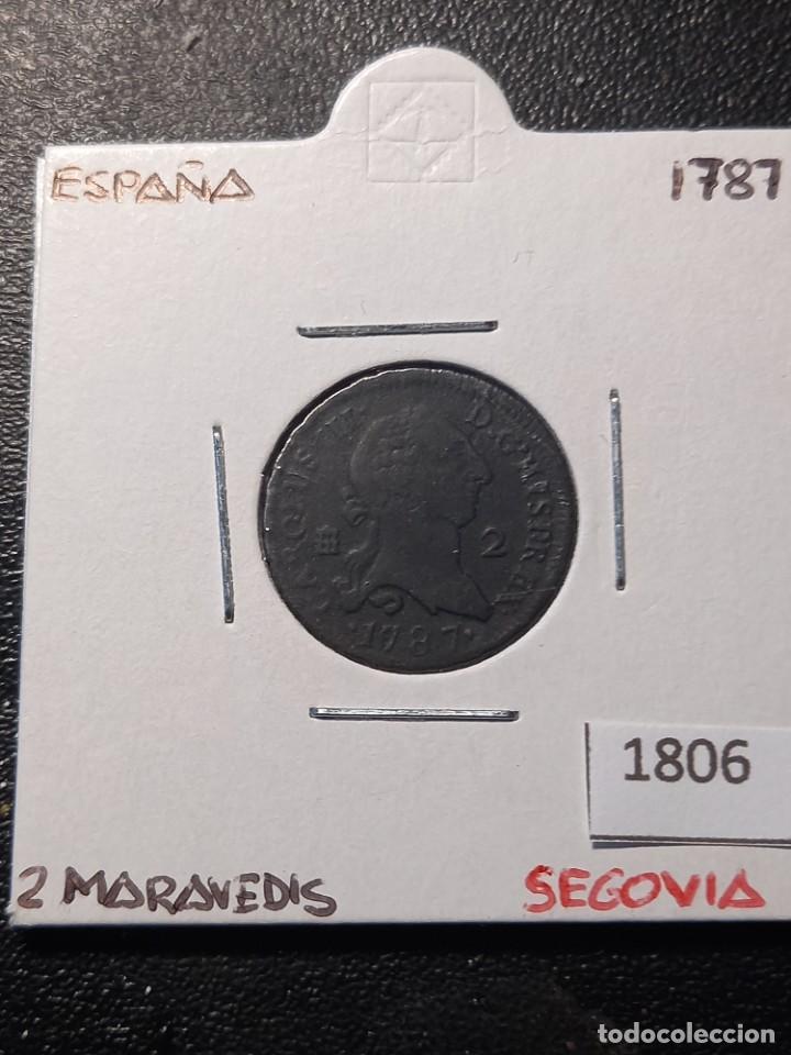 Monedas de Espa&ntilde;a: Espa&ntilde;a 2 maraved&iacute;s 1787 Segovia - Foto 1