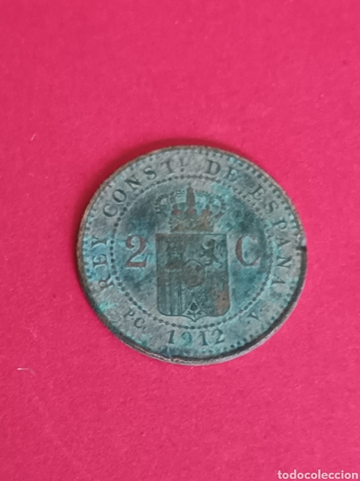 Monedas de Espa&ntilde;a: ALFONSO XIII. 2 C&Eacute;NTIMOS DE 1912. PCV *12* - Foto 2