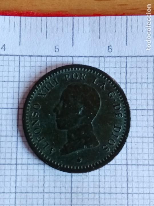 Monedas de Espa&ntilde;a: Moneda de 2 c&eacute;ntimos de Alfonso XIII, 1911, PG V - Foto 1