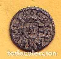 Monedas de Espa&ntilde;a: FELIPE IV 2 MARAVEDIS TRUJILLO 1663 BONITA - Foto 2
