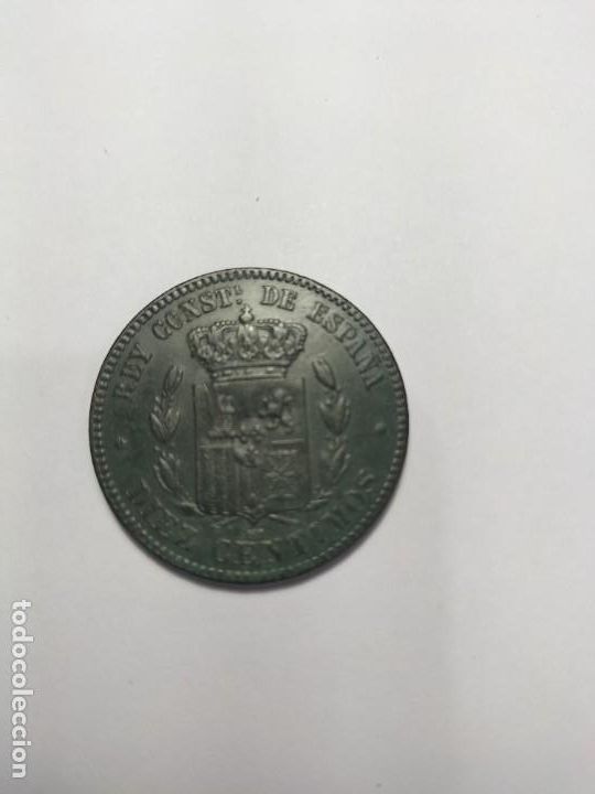 Monedas de Espa&ntilde;a: Moneda de 10 centimos de Alfonso XII - Foto 3