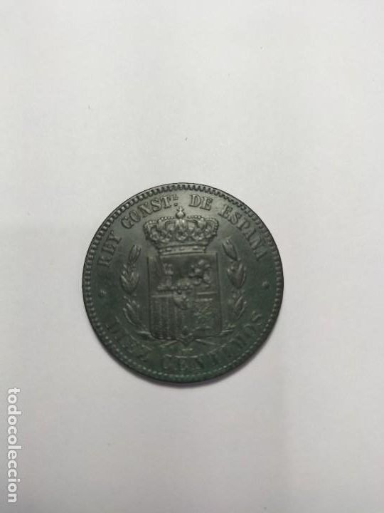 Monedas de Espa&ntilde;a: Moneda de 10 centimos de Alfonso XII - Foto 4