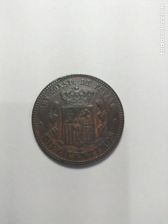 Monedas de Espa&ntilde;a: Moneda de 10 centimos de Alfonso XII - Foto 3