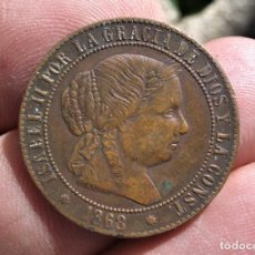 Monedas de España: ISABEL II 2,5 CENTIMOS ESCUDO 1868 BARCELONA. Lote 360440045