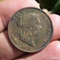 Monedas de España: ISABEL II 25 CENTIMOS REAL 1864 BARCELONA. Lote 360443730