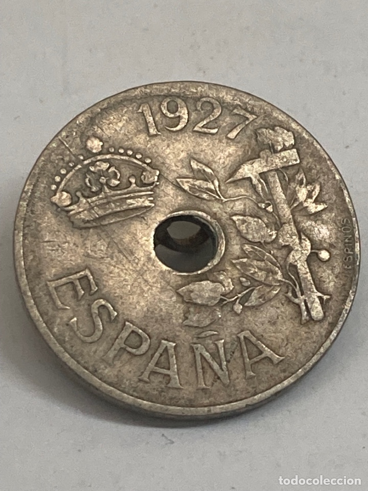 Monedas de Espa&ntilde;a: Moneda de 25 c&eacute;ntimos 1927 - Foto 2