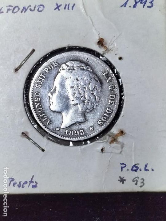 Monedas de Espa&ntilde;a: Moneda de 1 peseta de Alfonso XIII - Foto 1