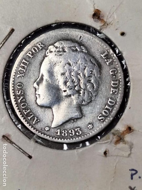 Monedas de Espa&ntilde;a: Moneda de 1 peseta de Alfonso XIII - Foto 3
