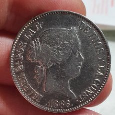 Monedas de España: 1 ESCUDO ISABEL II 1866 MADRID PLATA ORIGINAL. Lote 361312945