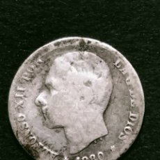 Monnaies d'Espagne: MONEDA PLATA CINCUENTA CÉNTIMOS ALFONSO 12-1880. Lote 362811895
