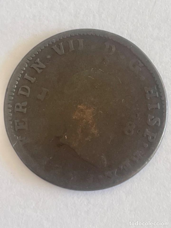 Monedas de Espa&ntilde;a: FERNANDO VII 8 MARAVEDIS 1821 - Foto 2