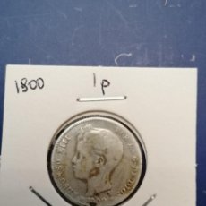 Monedas de España: PLATA, MONEDA 1 PESETA, 1900, ESPAÑA, BC, 5,00GR. Lote 362973015