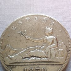 Monnaies d'Espagne: MONEDA DE PLATA 5 PESETAS 1870.. Lote 363001325