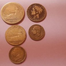 Monedas de España: 7 MONEDAS PLATA ESPAÑOLAS XIX. Lote 363074245