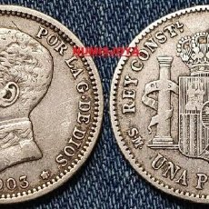Monedas de España: 1 PESETA PLATA DE ALFONSO XIII AÑO 1903*1903. PESO 4,93 GR. CIRCULADA.. Lote 363146660