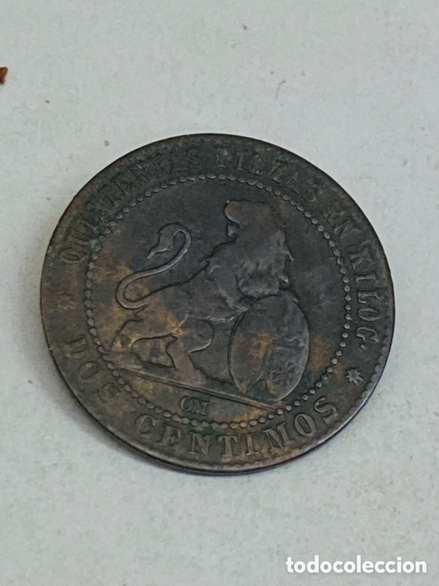 Monedas de Espa&ntilde;a: Moneda de dos c&eacute;ntimos 1870 - Foto 2
