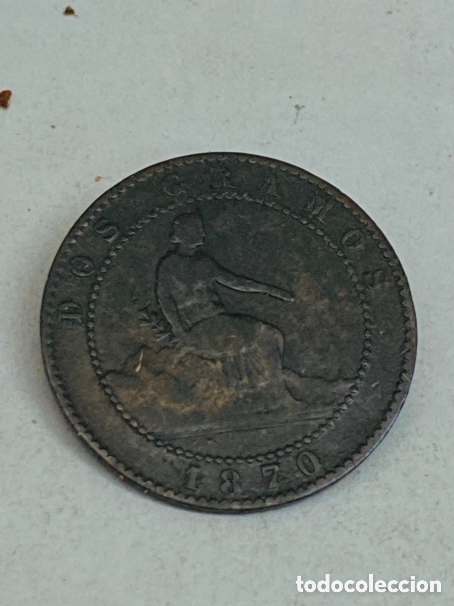 Monedas de Espa&ntilde;a: Moneda de dos c&eacute;ntimos 1870 - Foto 1