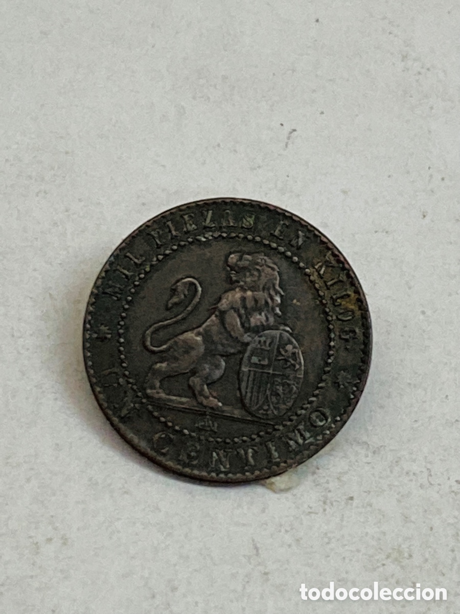 Monedas de Espa&ntilde;a: Moneda un c&eacute;ntimo 1870 - Foto 2