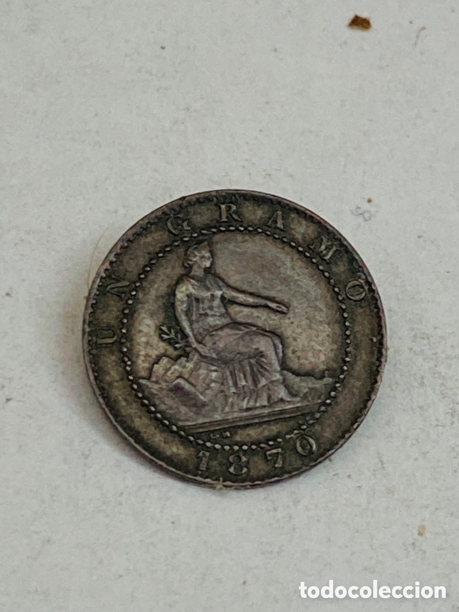 Monedas de Espa&ntilde;a: Moneda un c&eacute;ntimo 1870 - Foto 1