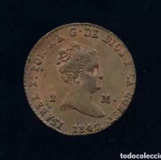 Monedas de España: 2 MARAVEDÍS 1847 SG ISABEL II SC BRILLO ORIGINAL. Lote 363588585