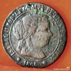 Monedas de España: ⚜️ AL788. ISABEL II. BARCELONA. 1/2 CÉNTIMO DE ESCUDO 1868. Lote 363590580
