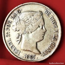 Monedas de España: ⚜️ AL787. PLATA. ISABEL II. MADRID. 40 CÉNTIMOS DE ESCUDO 1867. Lote 363590685